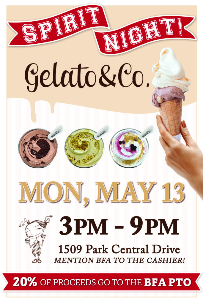 Gelato & Co Spirit Night on May 13